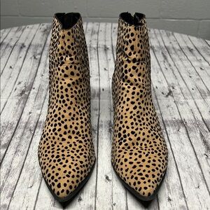 Qupid Mystique Leopard Print Ankle Boots